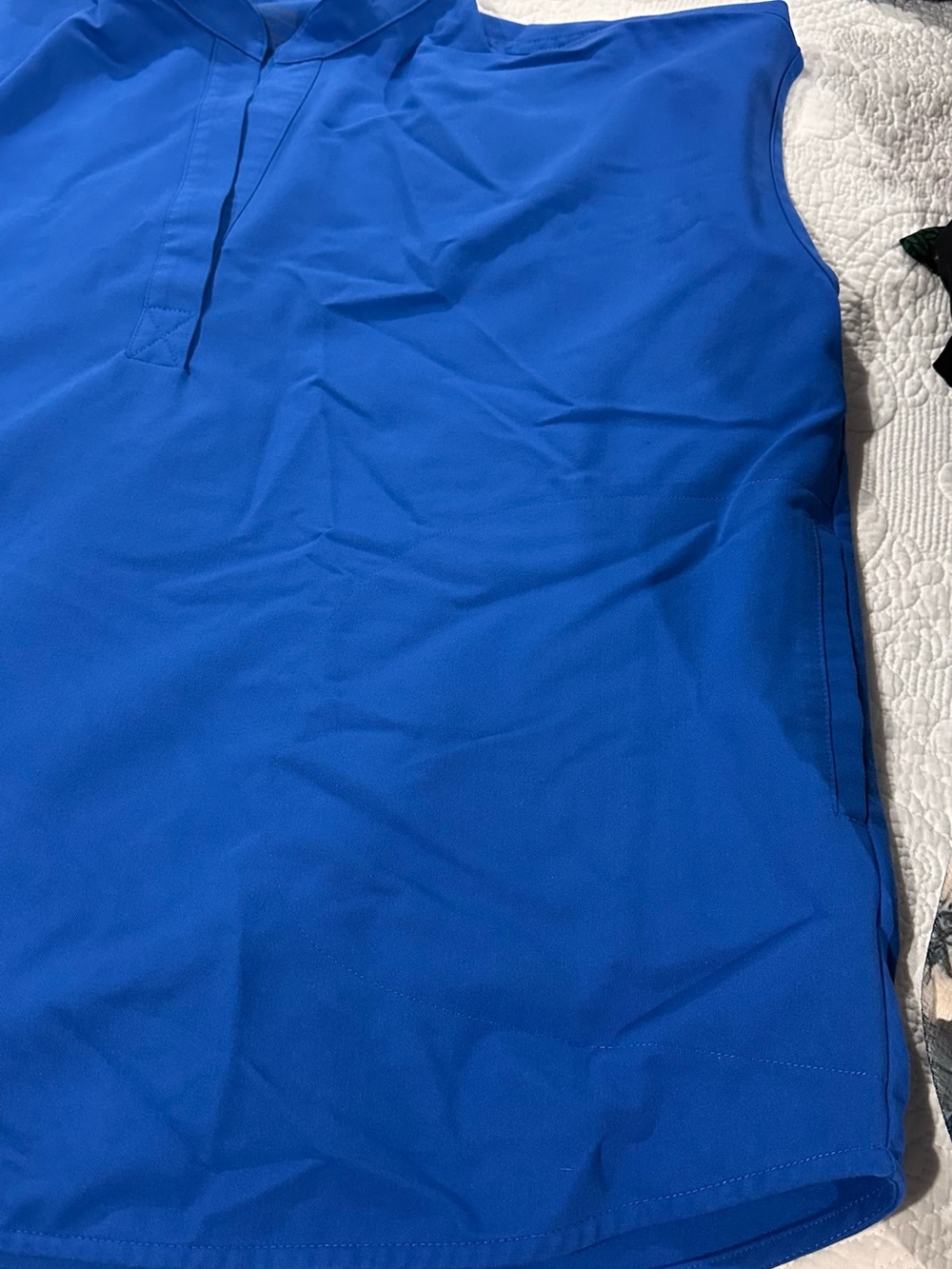 Figs Rafaela Royal Blue Medical Scrub Top - Picture 5 of 7